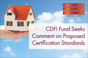 CDFI Fund Seeks Comment on Proposed Certification Standards