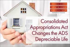 Consolidated Appropriations Act Changes the ADS Depreciable Life