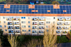 Solar powered apartment building